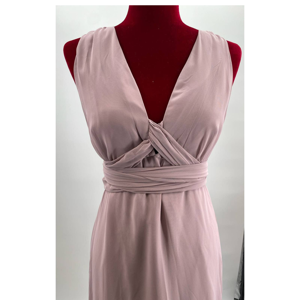 VERA WANG sz 8 lavender bridesmaid floor length chiffon convertible dress 0b8